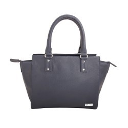 Beau Design Stylish Dark Blue Imported PU Leather Handbag With Double Handle For Women's/Ladies/Girls